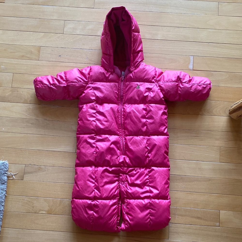 Pink Hooded Puffer Baby Gap Snowsuit